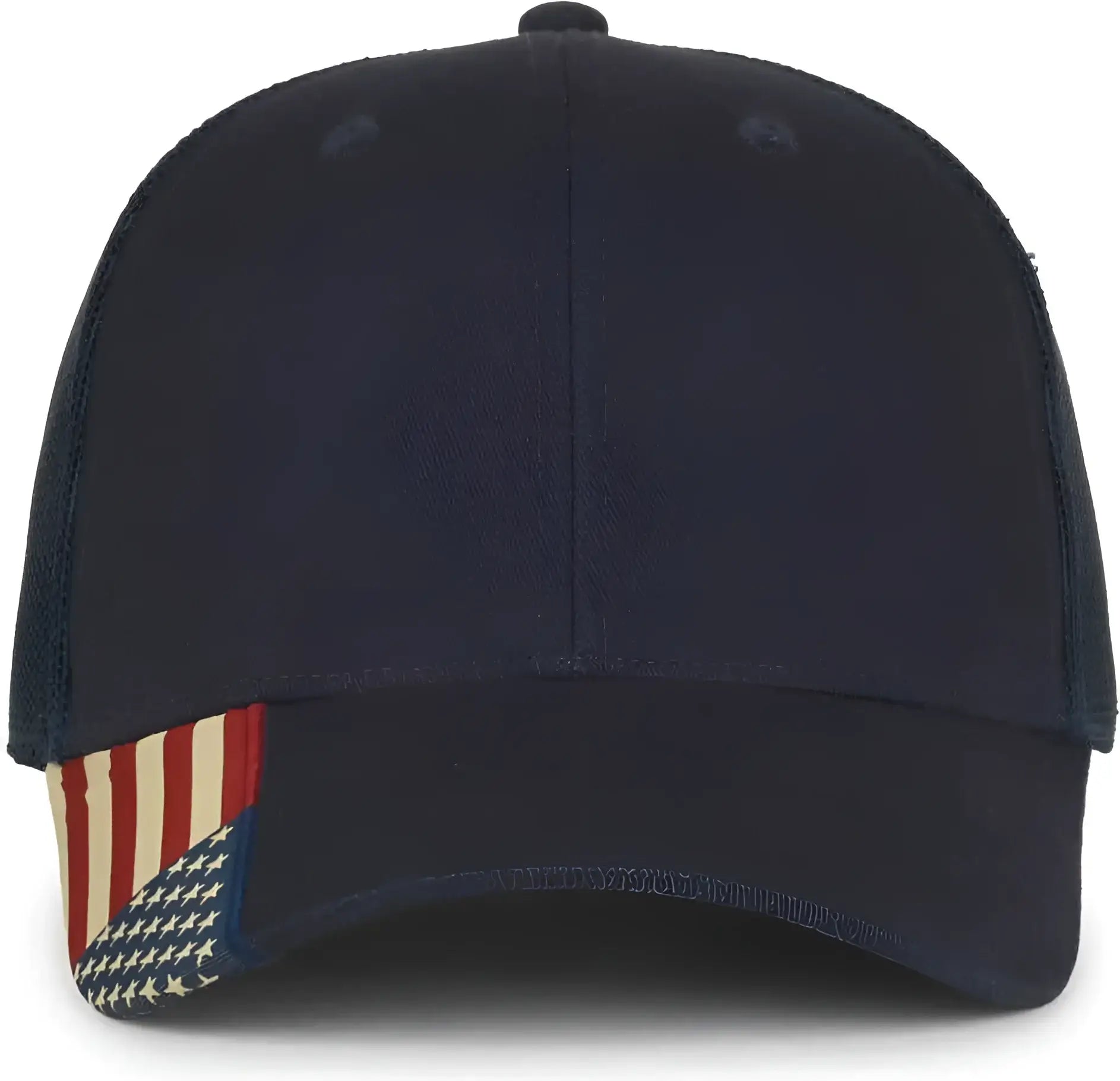 OC Sports USA-300M Brushed Twill with Flag Visor Insert Cap - Navy Navy - Navy / OSFM