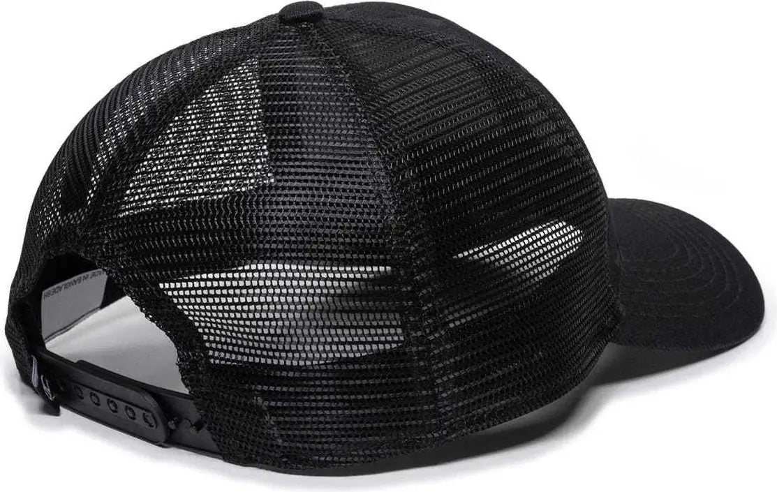 OC Sports USA-750M Adjustable Mesh Back Cap - Black - Black / 6 7/8’’ - 7 1/2’’