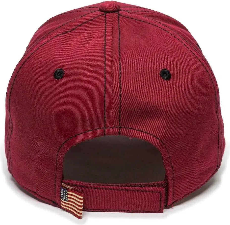OC Sports USA-800 Adjustable Cap - Cardinal - Cardinal / 6 7/8’’ - 7 1/2’’