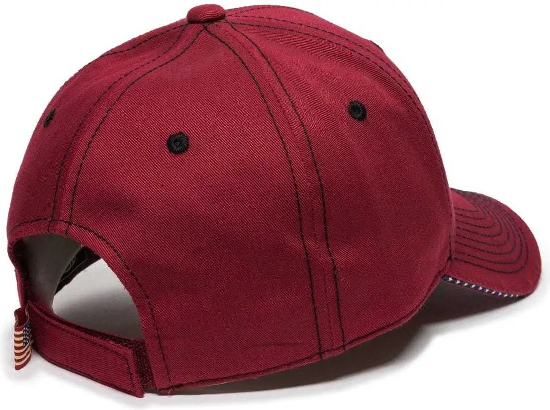 OC Sports USA-800 Adjustable Cap - Cardinal - Cardinal / 6 7/8’’ - 7 1/2’’