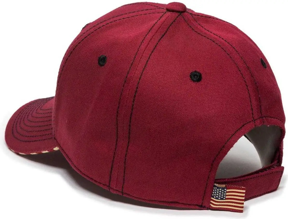 OC Sports USA-800 Adjustable Cap - Cardinal - Cardinal / 6 7/8’’ - 7 1/2’’