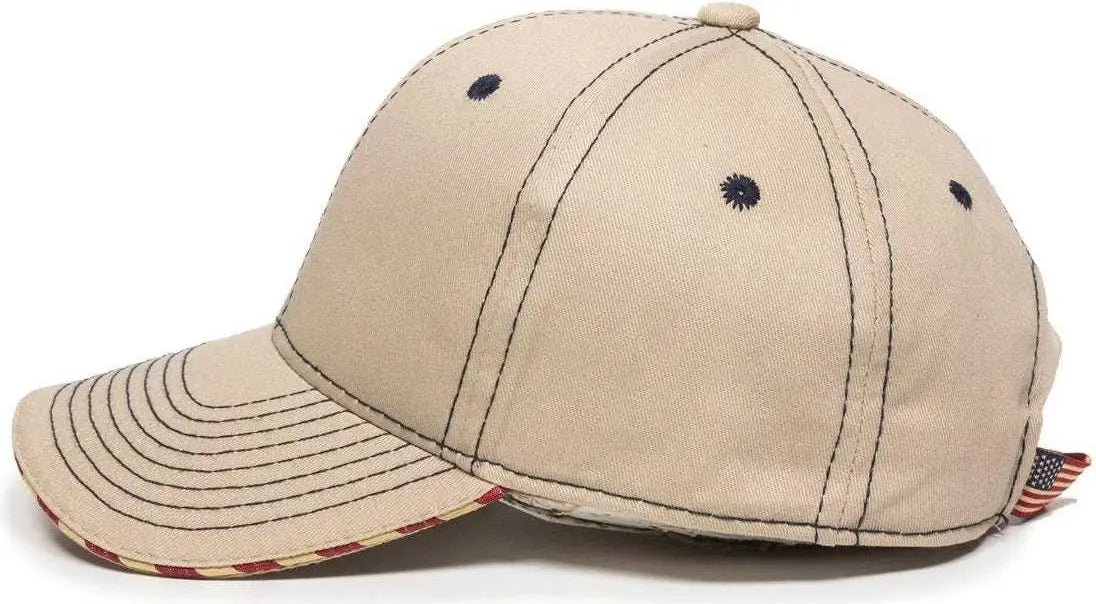 OC Sports USA-800 Adjustable Cap - Khaki - Khaki / 6 7/8’’ - 7 1/2’’