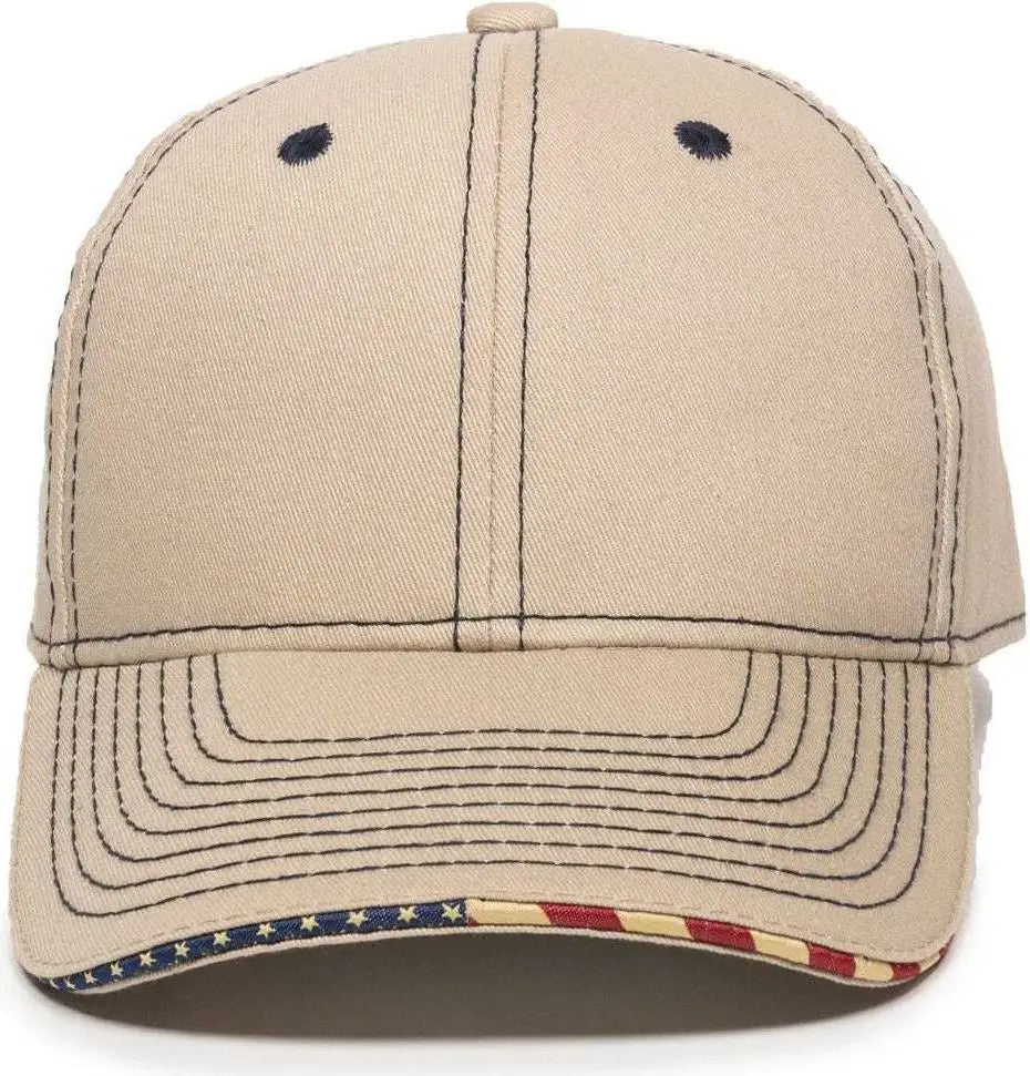 OC Sports USA-800 Adjustable Cap - Khaki - Khaki / 6 7/8’’ - 7 1/2’’