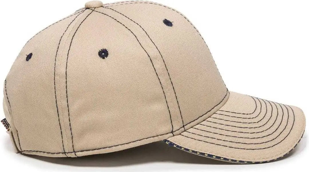 OC Sports USA-800 Adjustable Cap - Khaki - Khaki / 6 7/8’’ - 7 1/2’’