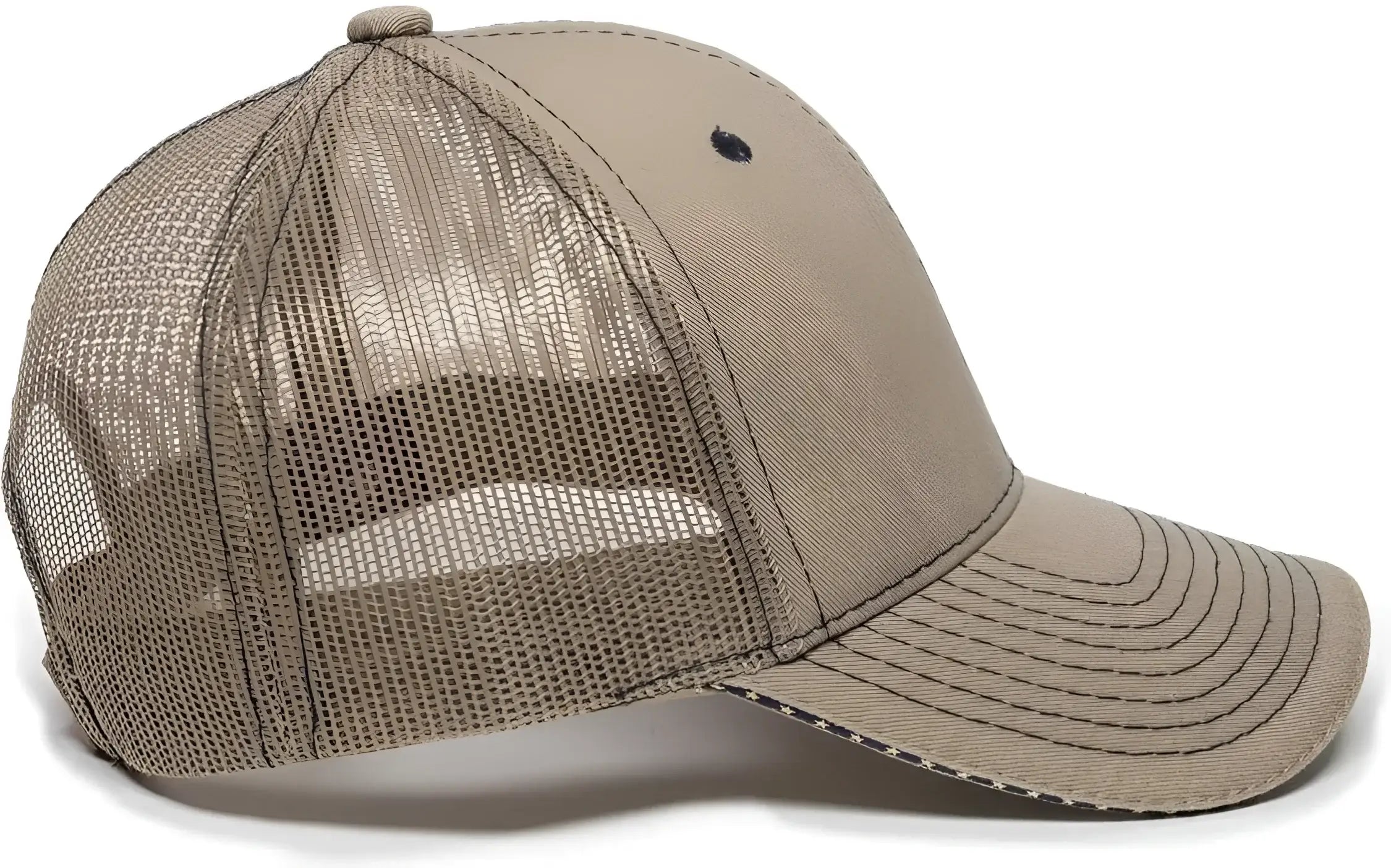 OC Sports USA-800M Adjustable Mesh Back Cap - Khaki - Khaki / 6 7/8’’ - 7 1/2’’