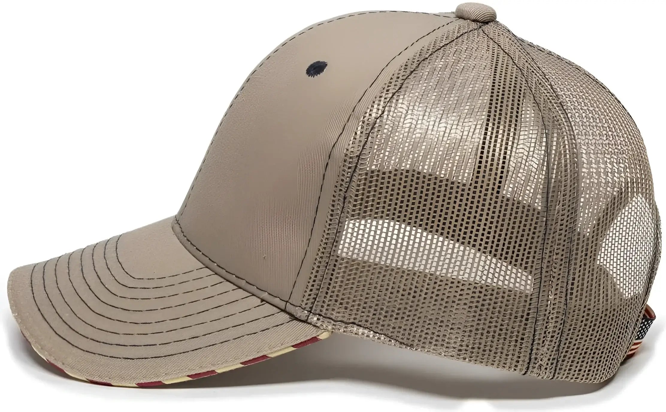 OC Sports USA-800M Adjustable Mesh Back Cap - Khaki - Khaki / 6 7/8’’ - 7 1/2’’