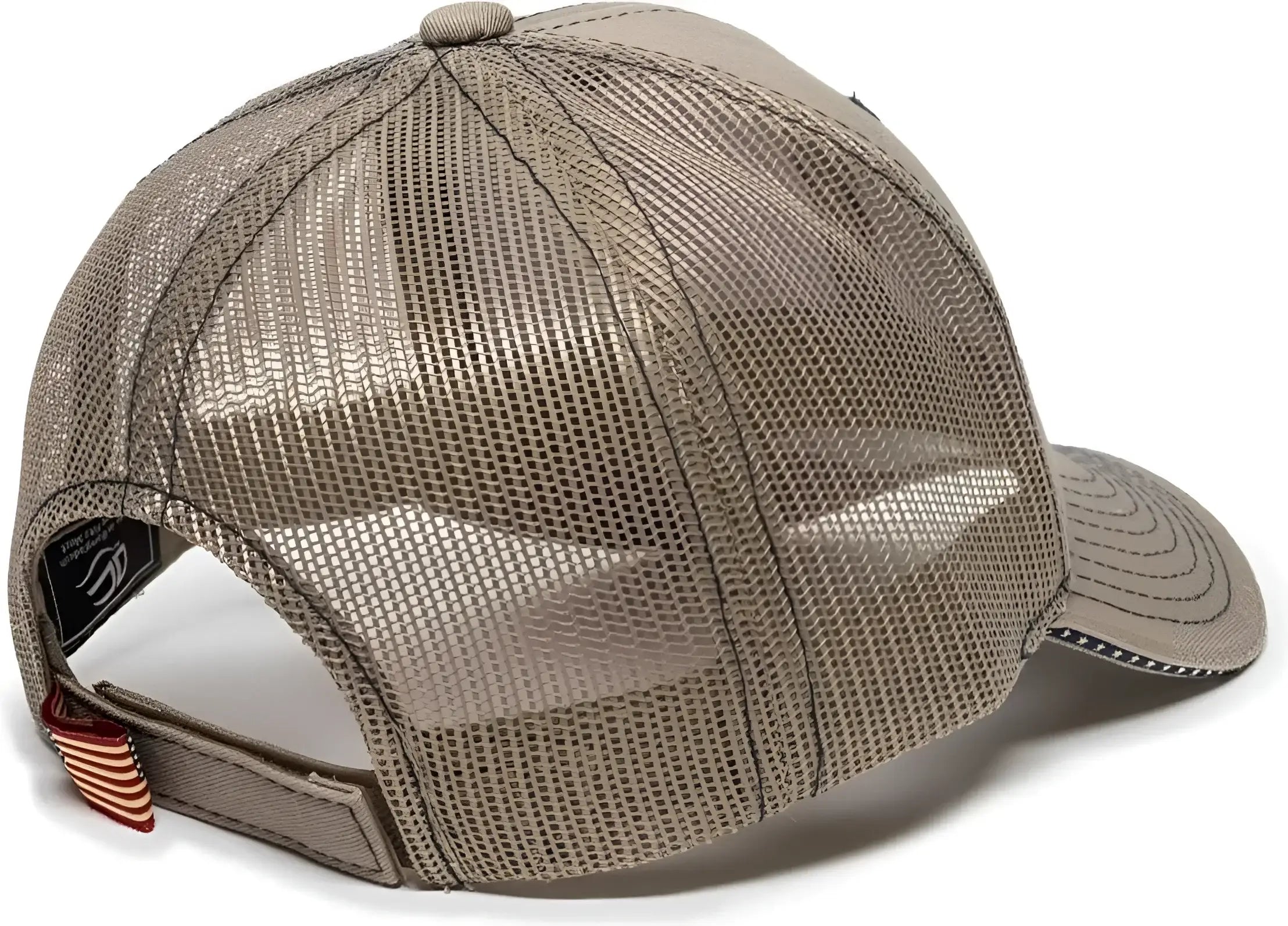 OC Sports USA-800M Adjustable Mesh Back Cap - Khaki - Khaki / 6 7/8’’ - 7 1/2’’