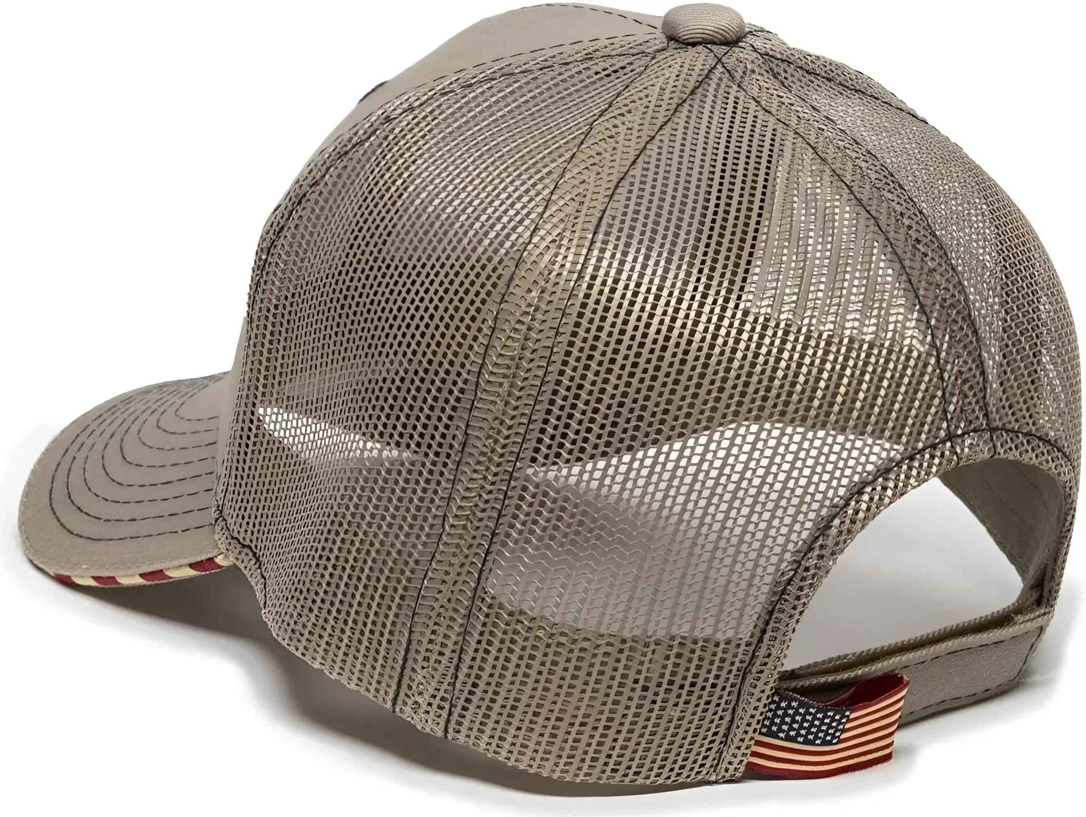 OC Sports USA-800M Adjustable Mesh Back Cap - Khaki - Khaki / 6 7/8’’ - 7 1/2’’