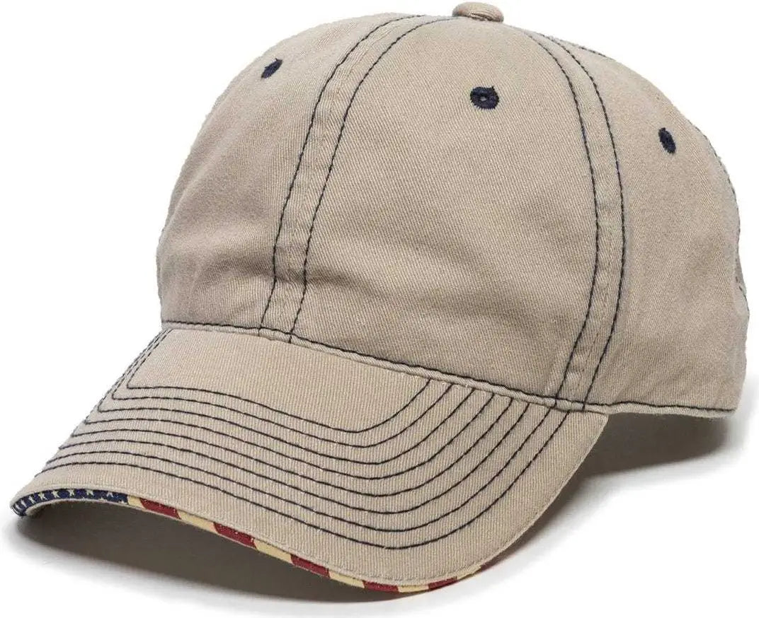 OC Sports USA-850 Adjustable Cap - Khaki - Khaki / 6 7/8’’ - 7 1/2’’