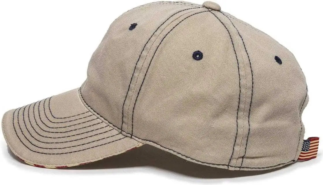 OC Sports USA-850 Adjustable Cap - Khaki - Khaki / 6 7/8’’ - 7 1/2’’