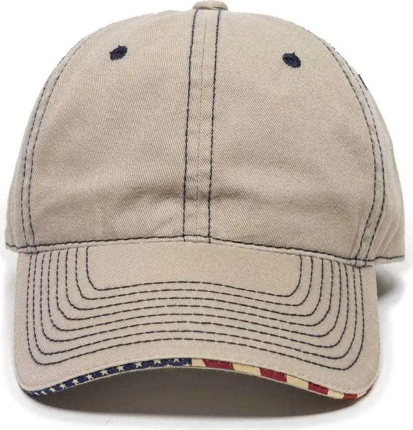 OC Sports USA-850 Adjustable Cap - Khaki - Khaki / 6 7/8’’ - 7 1/2’’