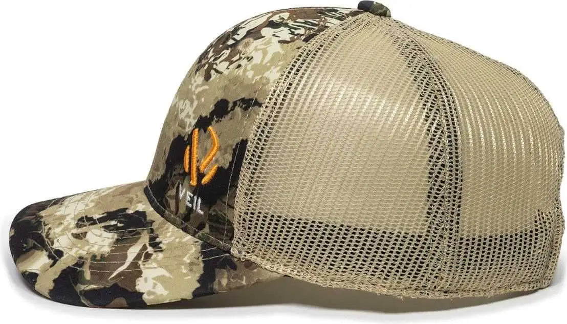 OC Sports VEIL-001 VEIL Camo Mesh Back Cap - Veil Camo Whitetail Natural - Veil Ivory / 6 7/8’’ - 7 1/2’’