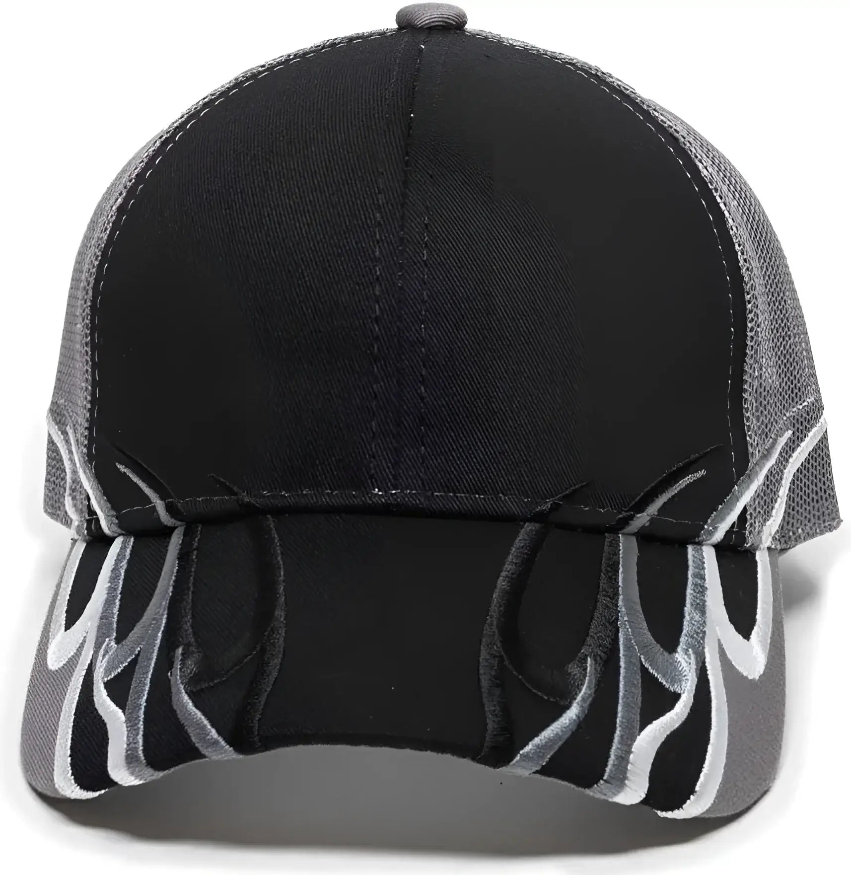 OC Sports WAV-605M Adjustable Mesh Back Cap - Black Charcoal - Black Dark Gray / 6 7/8’’ - 7 1/2’’