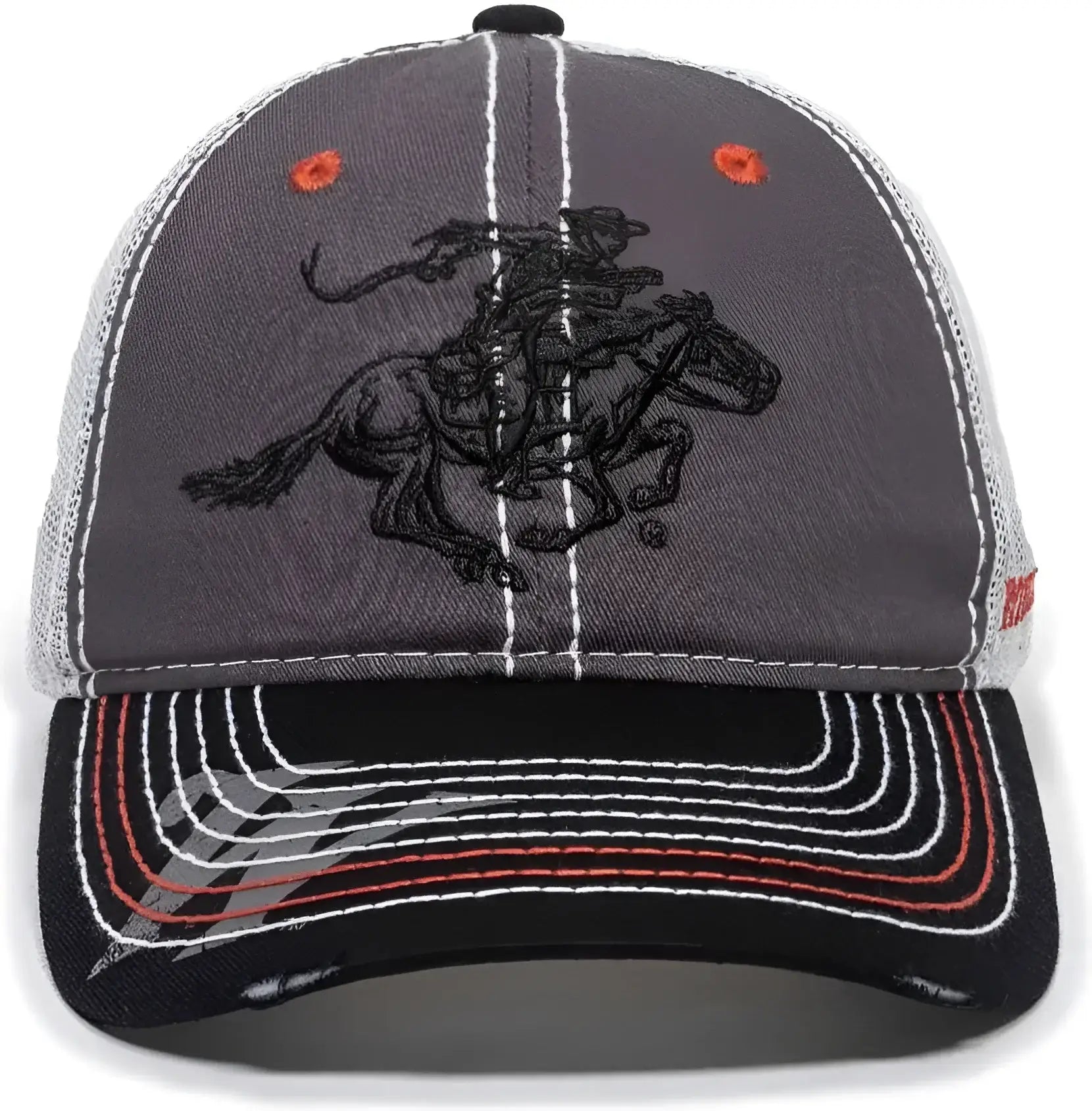 OC Sports WIN35B Winchester Mesh Back Cap - Light Grey Black - Light Gray Black / 6 7/8’’ - 7 1/2’’