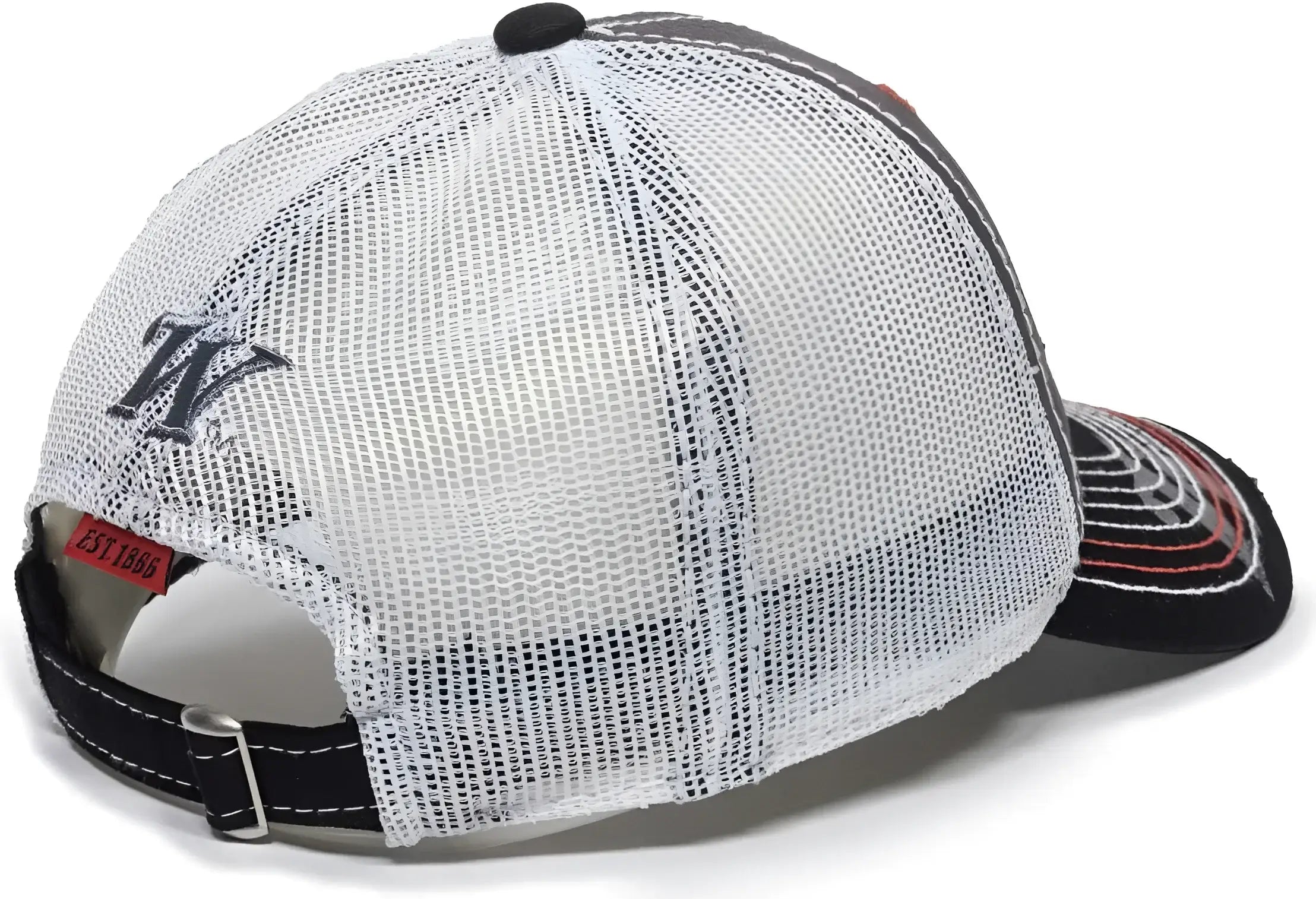OC Sports WIN35B Winchester Mesh Back Cap - Light Grey Black - Light Gray Black / 6 7/8’’ - 7 1/2’’