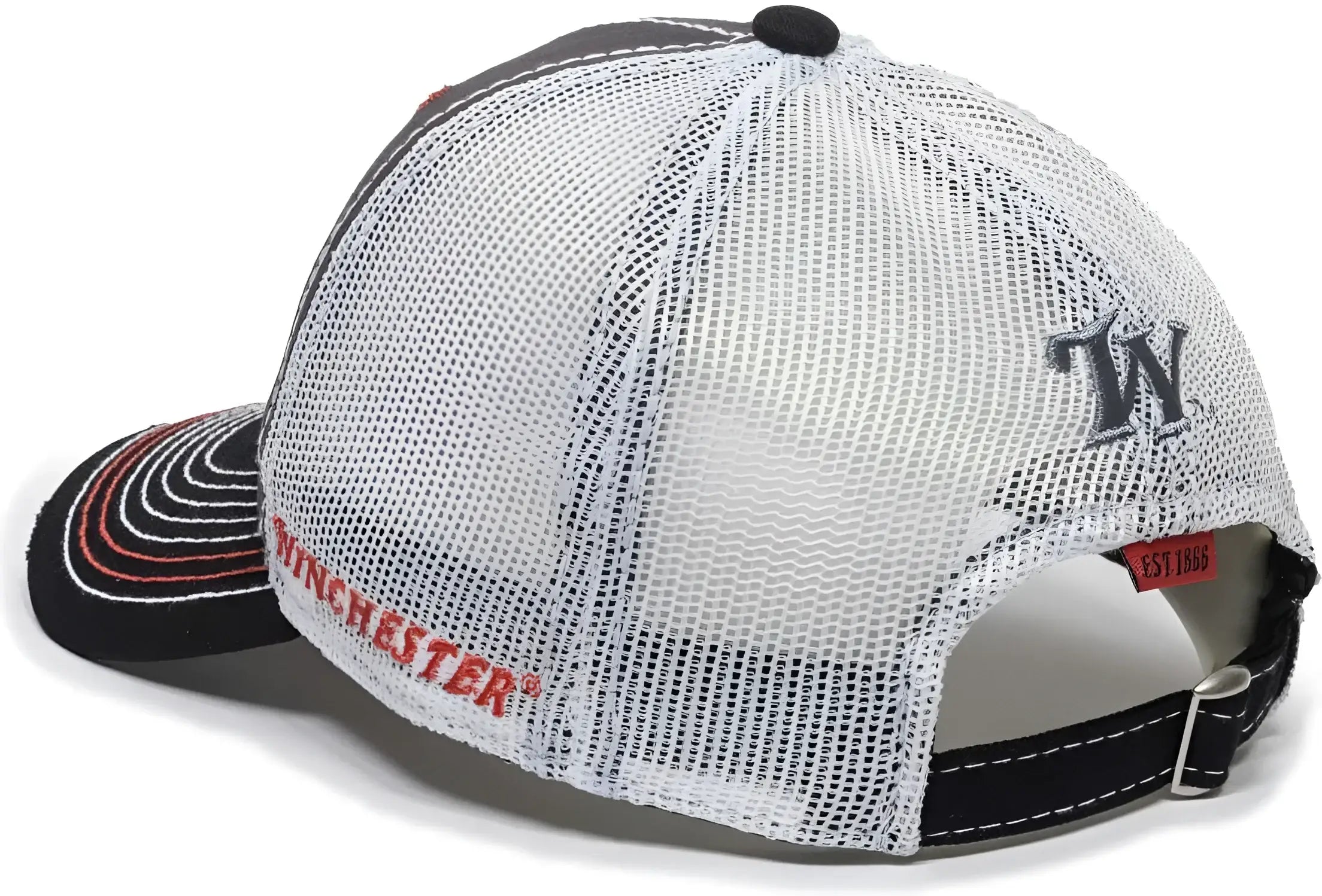 OC Sports WIN35B Winchester Mesh Back Cap - Light Grey Black - Light Gray Black / 6 7/8’’ - 7 1/2’’