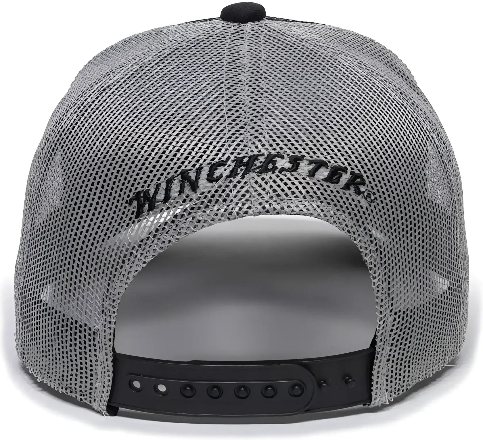 OC Sports WIN46B Winchester Mesh Back Cap - Black Light Grey - Black Light Gray / 6 7/8’’ - 7 1/2’’