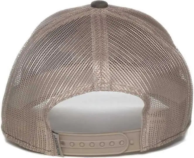 OC Sports WIN49A Wintester Cotton Twill Mesh Back Cap - Mossy Oak Original Bottomlands Khaki - Mossy Oak Khaki / OSFM