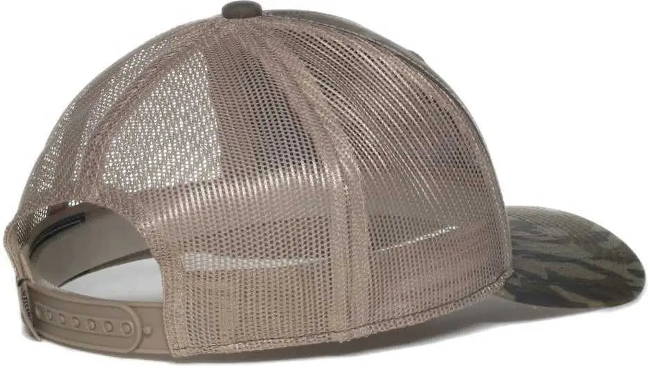 OC Sports WIN49A Wintester Cotton Twill Mesh Back Cap - Mossy Oak Original Bottomlands Khaki - Mossy Oak Khaki / OSFM