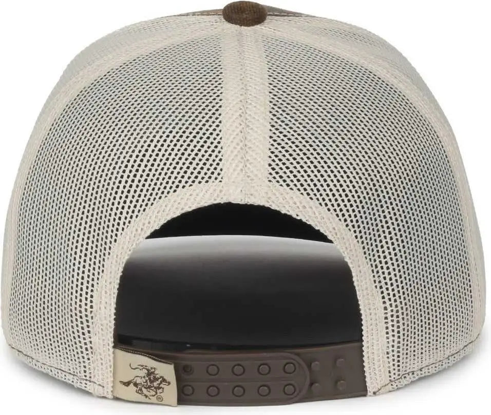 OC Sports WIN50 Wintester Mesh Back Pro Crown Cap - Brown Generic Woodland Camo Putty - Putty / OSFM