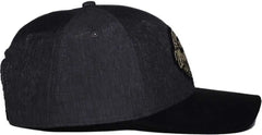 OC Sports WRA-106 Wranger Pro Crown Slightly Curved Visor Cap - Black - Black / OSFM