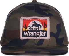 OC Sports WRA-110 Wranger Flat Visor High Crown Cap - Generic Camo - Generic Camo / OSFM