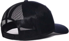 OC Sports WRA-112 Wranger Mesh Back Slightly Curved Visor Cap - Navy Black - Black / OSFM
