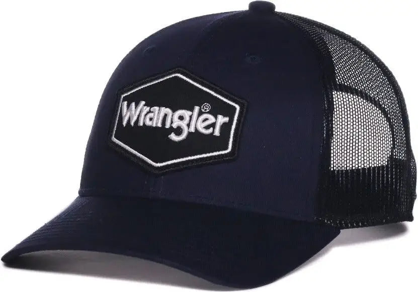 OC Sports WRA-112 Wranger Mesh Back Slightly Curved Visor Cap - Navy Black - Black / OSFM