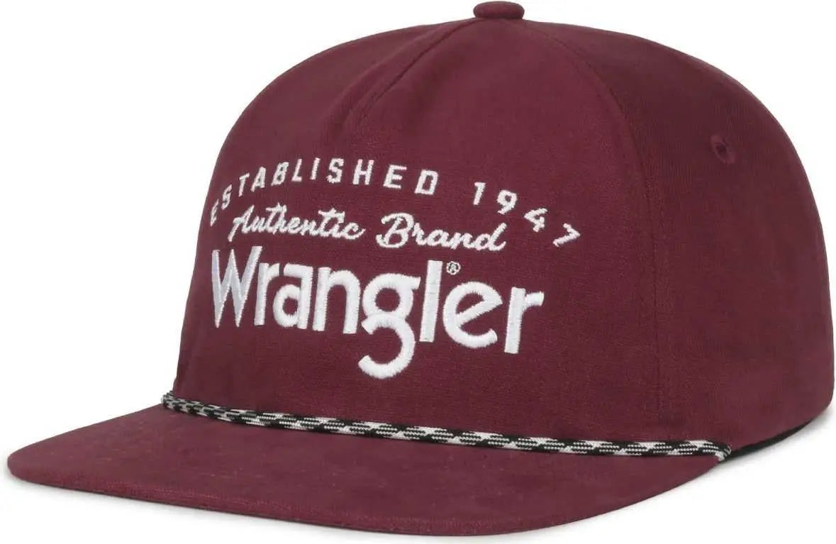 OC Sports WRA-117 Wranger Cap Unstructured with Cord - Maroon - Maroon / OSFM