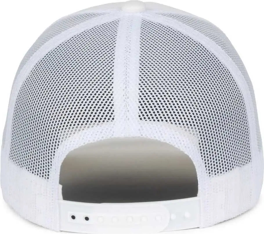 OC Sports WRA-121 Wranger High Crown Mesh Back Cap - White White - White / OSFM