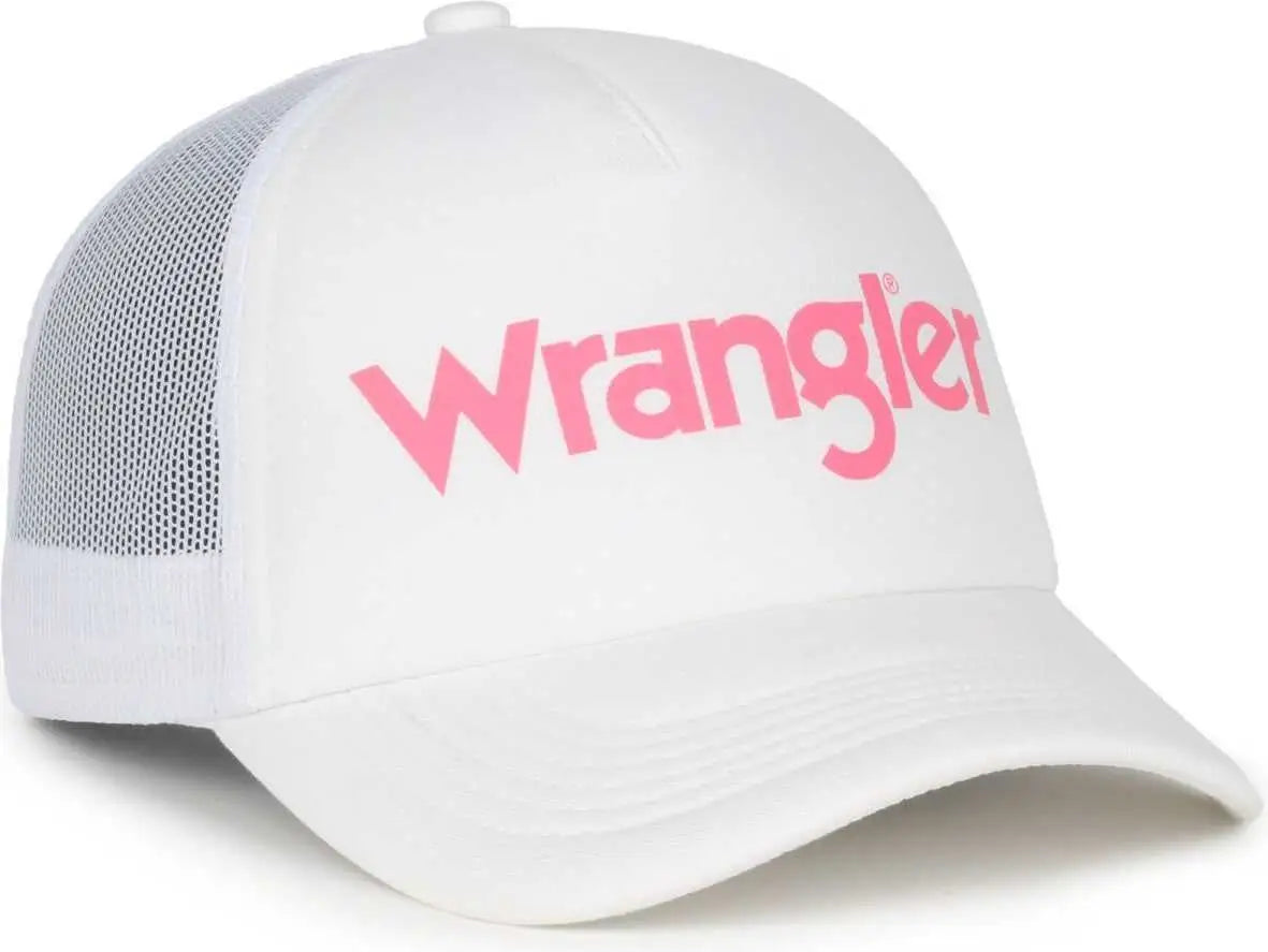 OC Sports WRA-121 Wranger High Crown Mesh Back Cap - White White - White / OSFM
