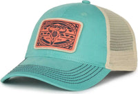 OC Sports WRA-123 Wranger Cattle Skull Mesh Back Cap - Teal Bone - Teal Bone / OSFM