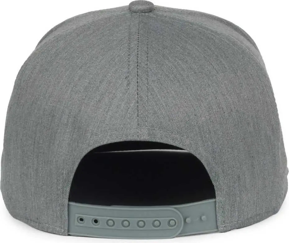 OC Sports WRA-125 Wranger Structured High Crown Cap - Heathered Gray - Navy / OSFM