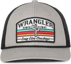OC Sports WRA-126 Wranger Pro Crown Trucker Cap - Light Gray Black - Light Gray Black / OSFM