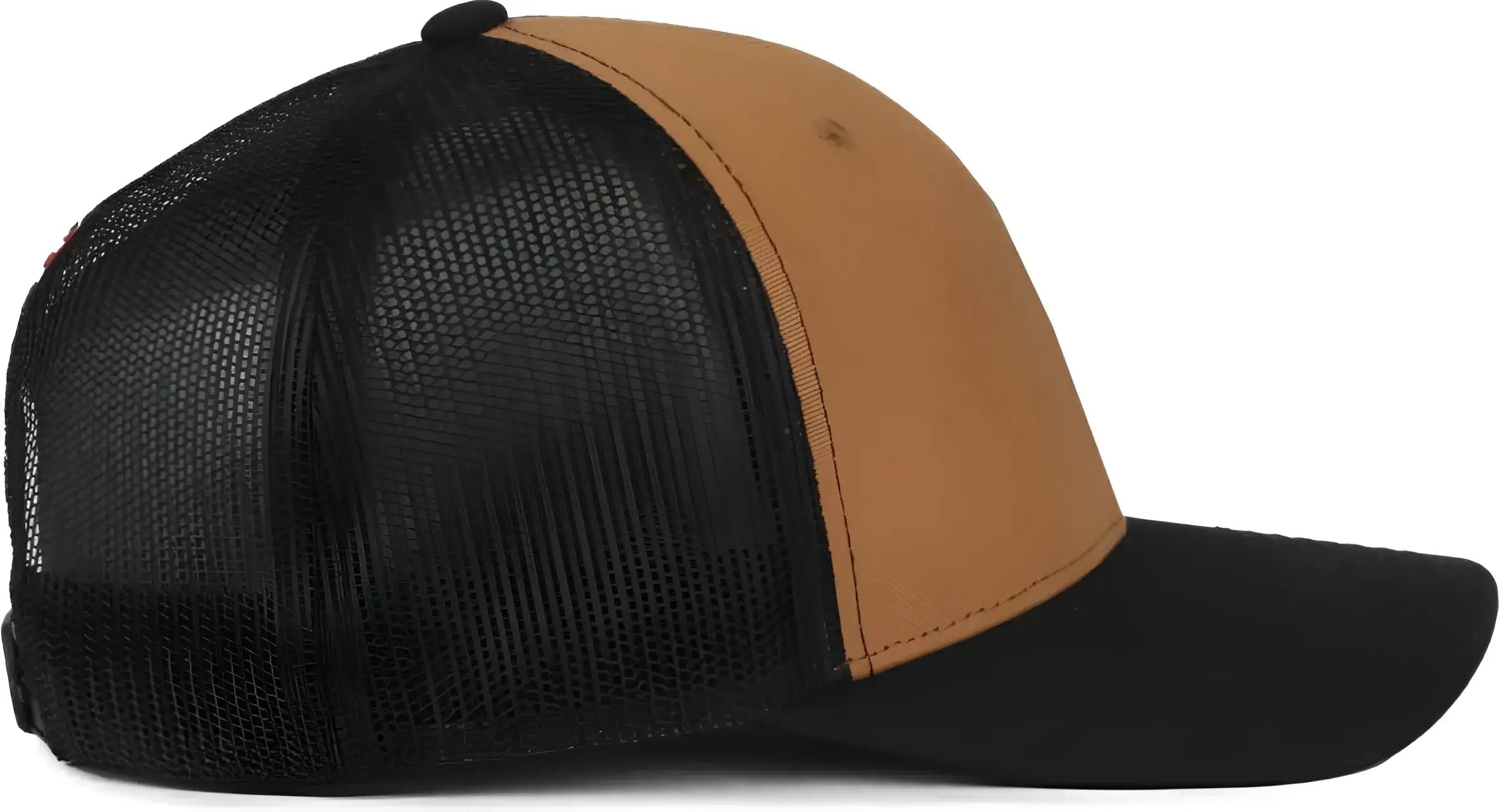 OC Sports WRA-201M Wranger Canvas Trucker Cap - Brown Black Black - Brown Black / OSFM
