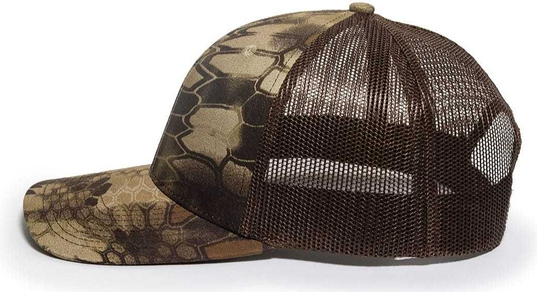 OC Sports OC771CAMO Adjustable Mesh Back Cap - Kryptek Highlander Brown - HIT a Double - 5