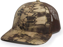 OC Sports OC771CAMO Adjustable Mesh Back Cap - Kryptek Highlander Brown | HIT a Double