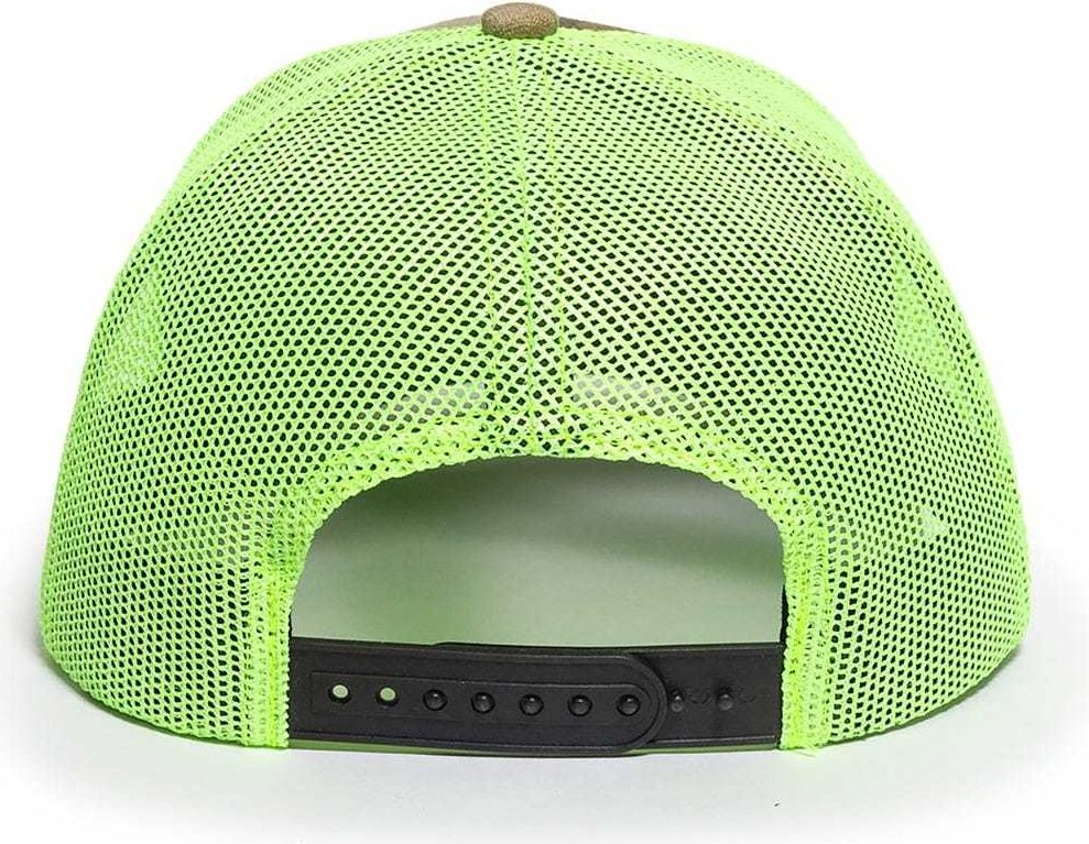 OC Sports OC771CAMO Adjustable Mesh Back Cap - Kryptek Highlander Neon Yellow | HIT a Double