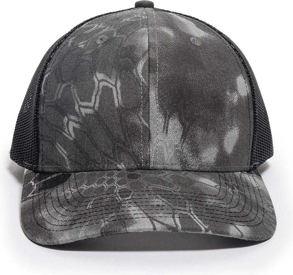 OC Sports OC771CAMO Adjustable Mesh Back Cap - Kryptek Raid Black | HIT a Double