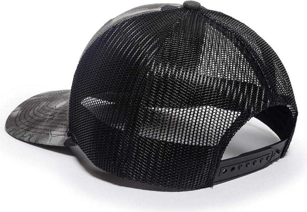 OC Sports OC771CAMO Adjustable Mesh Back Cap - Kryptek Raid Black | HIT a Double