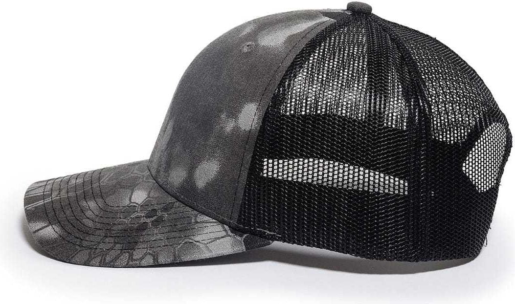 OC Sports OC771CAMO Adjustable Mesh Back Cap - Kryptek Raid Black | HIT a Double
