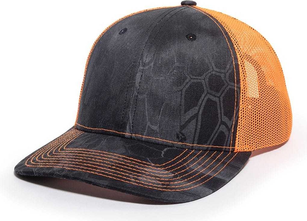 OC Sports OC771CAMO Adjustable Mesh Back Cap - Kryptek Typhon Neon Orange | HIT a Double