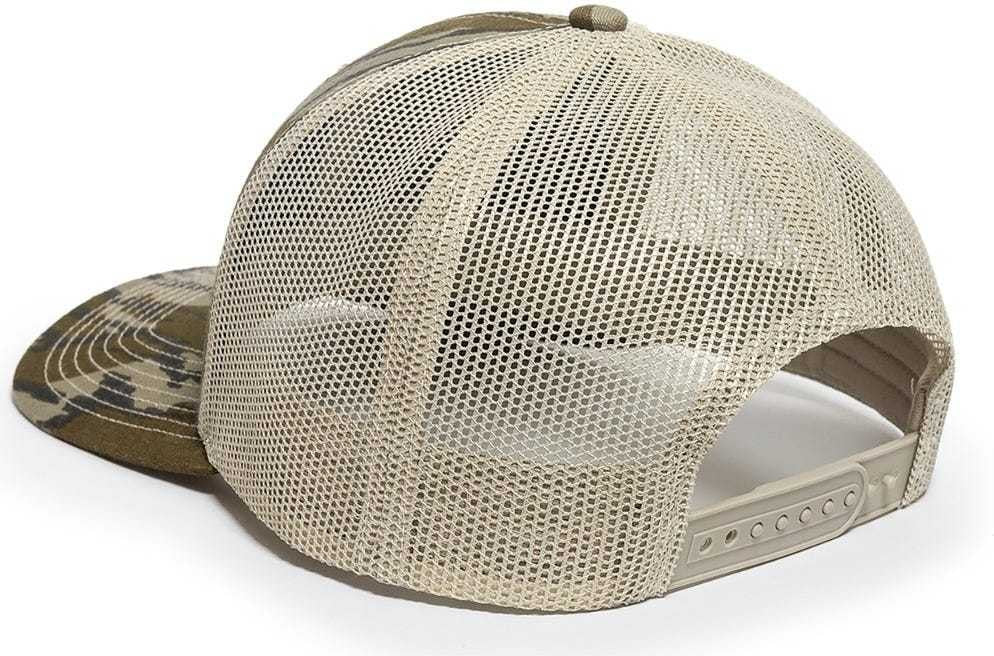 OC Sports OC771CAMO Adjustable Mesh Back Cap - Mossy Oak Original Bottomland Tan | HIT a Double