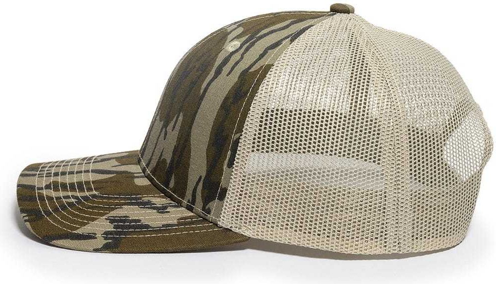 OC Sports OC771CAMO Adjustable Mesh Back Cap - Mossy Oak Original Bottomland Tan | HIT a Double