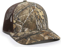OC Sports OC771CAMO Adjustable Mesh Back Cap - Realtree Edge Brown | HIT a Double