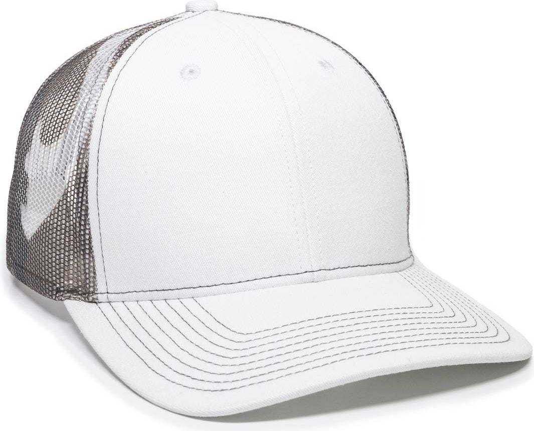 OC Sports OC771 Adjustable Mesh Back Cap - White Gray Generic Camo | HIT a Double