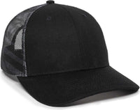 OC Sports OC771PM Mesh Back USA Flag Cap - Black Black USA - HIT a Double - 1