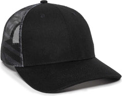 OC Sports OC771PM Mesh Back USA Flag Cap - Black Black USA - HIT a Double - 1