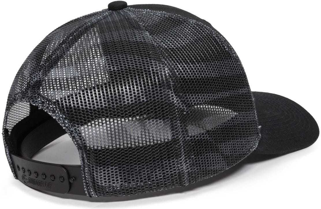 OC Sports OC771PM Mesh Back USA Flag Cap - Black Black USA | HIT a Double