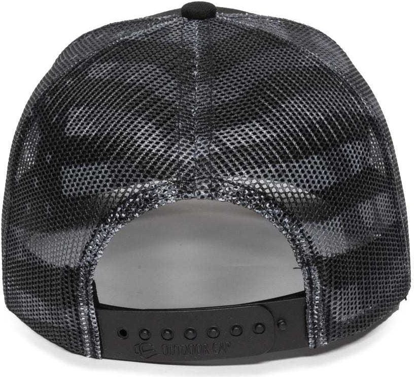 OC Sports OC771PM Mesh Back USA Flag Cap - Black Black USA | HIT a Double